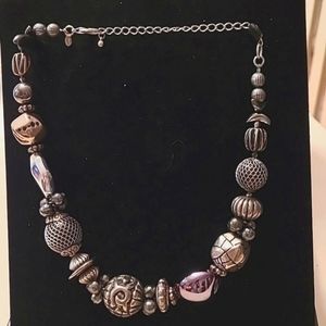 Silver Beaded Necklace